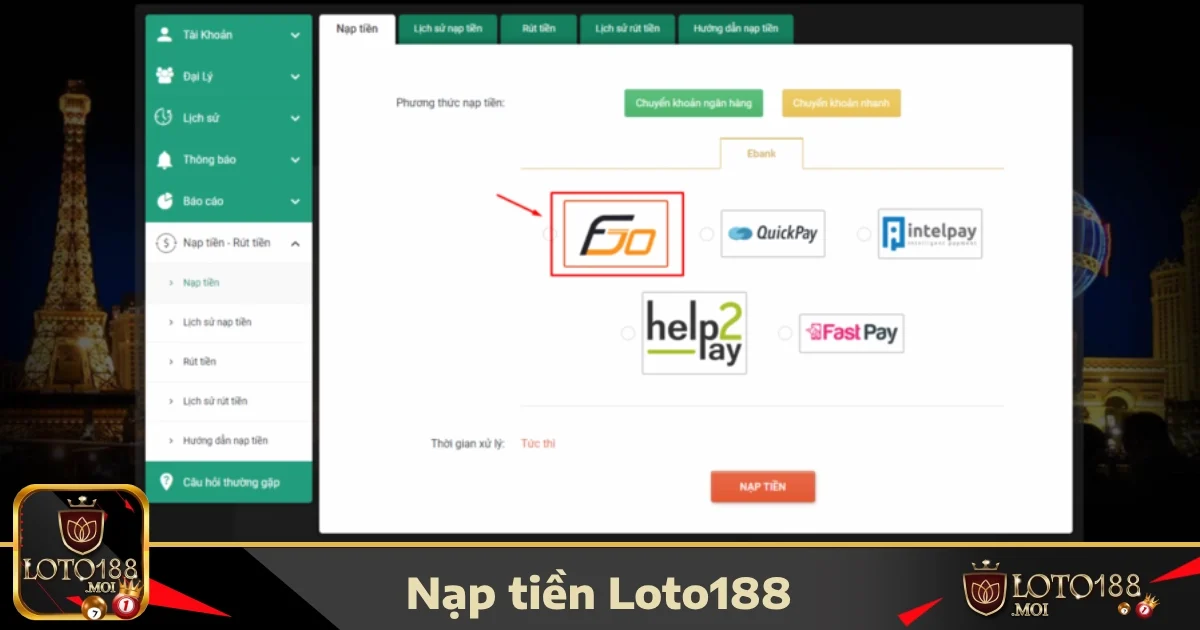 Nạp Tiền Loto188 2 Hướng dẫn chi tiết cách nạp tiền LOTO188 một cách dễ dàng