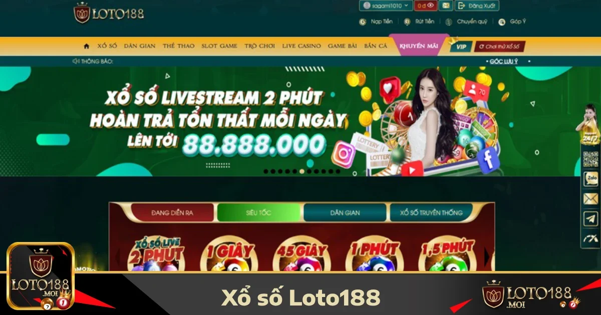 Sổ xố loto188 1 Vì sao xổ số LOTO188 được người chơi yêu thích?